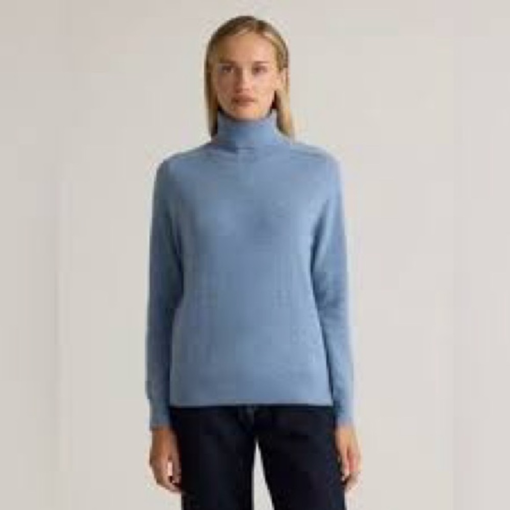 Sky Blue Turtleneck Sweater